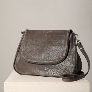 Daniella Lehavi Phoebe Medium Leather Crossbody Bag-Grey